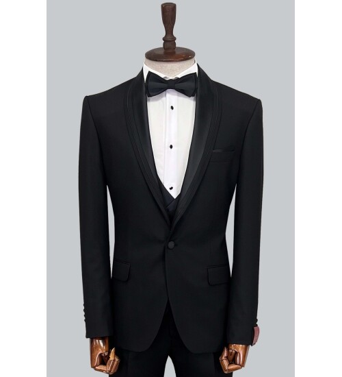 SUIT SARTORIA BLACK TUXEDO 5065