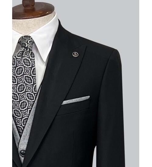 SUIT SARTORIA BLACK SUIT 2427