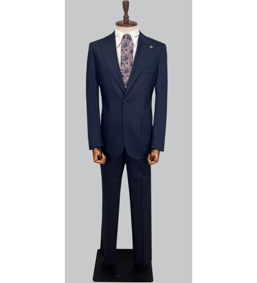 SUIT SARTORIA LINEN NAVY BLUE SUIT 2396