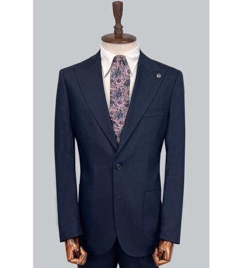 SUIT SARTORIA LINEN NAVY BLUE SUIT 2396