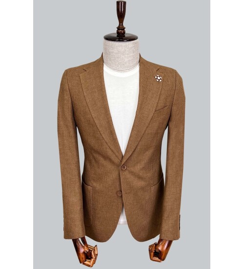 SUIT SARTORIA LIGHT BROWN JACKET 4361