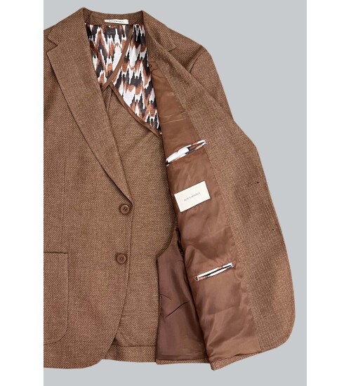 SUIT SARTORIA LIGHT BROWN JACKET 4361