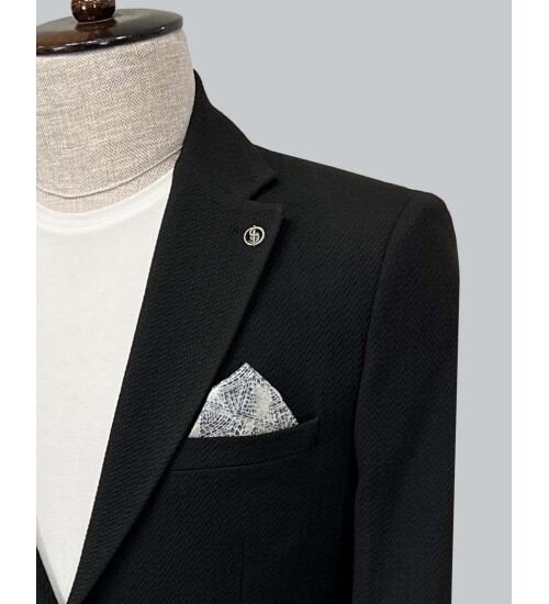 SUIT SARTORIA BLACK JACKET 4346