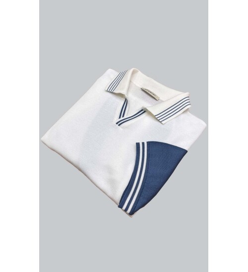 SUIT SARTORIA BEYAZ KISA KOLLU TRİKO T-SHIRT 9020