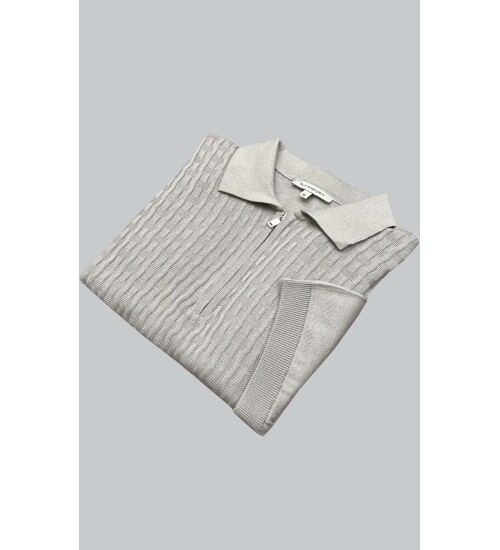SUIT SARTORIA CAMEL SHORT SLEEVE KNITWEAR T-SHIRT 9021