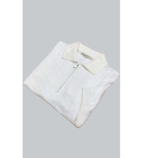 SUIT SARTORIA BEYAZ KISA KOLLU TRİKO T-SHIRT 9021