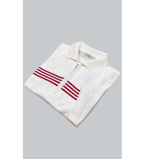 SUIT SARTORIA BEYAZ KISA KOLLU TRİKO T-SHIRT 9025