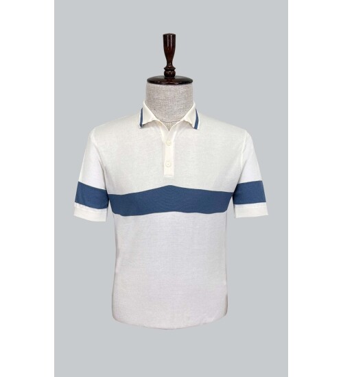 SUIT SARTORIA BEYAZ KISA KOLLU TRİKO T-SHIRT 9023