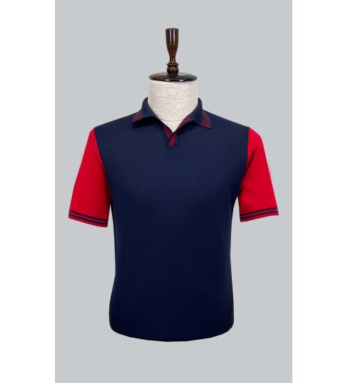 SUIT SARTORIA LACİVERT KISA KOLLU TRİKO T-SHIRT 9020