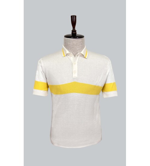 SUIT SARTORIA BEYAZ KISA KOLLU TRİKO T-SHIRT 9023