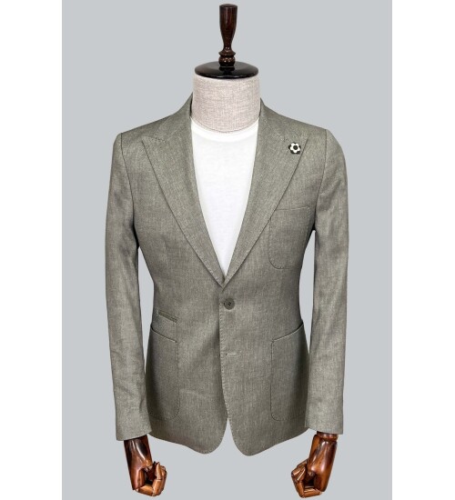 SUIT SARTORIA YEŞİL KETEN CEKET 4344