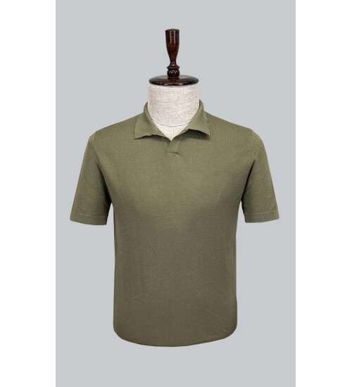 SUIT SARTORIA YEŞİL KISA KOLLU TRİKO T-SHIRT 9019