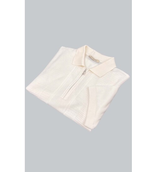 SUIT SARTORIA BEYAZ KISA KOLLU TRİKO T-SHIRT 9022
