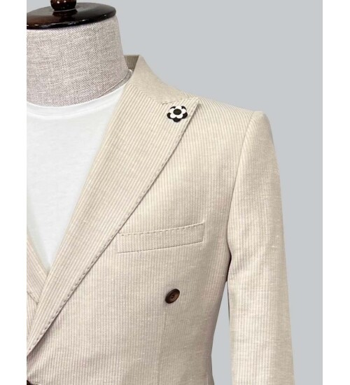 SUIT SARTORIA BEJ KETEN CEKET 4343
