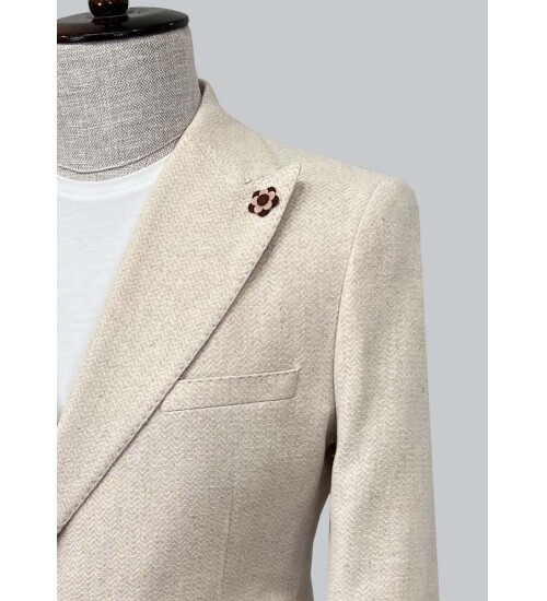 SUIT SARTORIA BEJ KETEN CEKET 4345