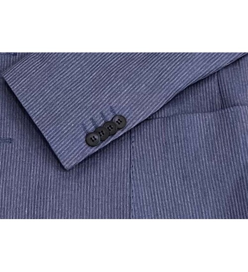 SUIT SARTORIA LIGHT NAVY BLUE LINEN JACKET 4343