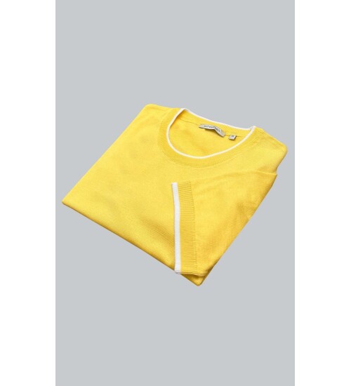 SUIT SARTORIA SARI KISA KOLLU TRİKO T-SHIRT 9017