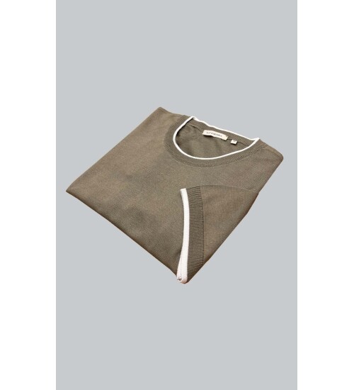SUIT SARTORIA HAKİ KISA KOLLU TRİKO T-SHIRT 9017