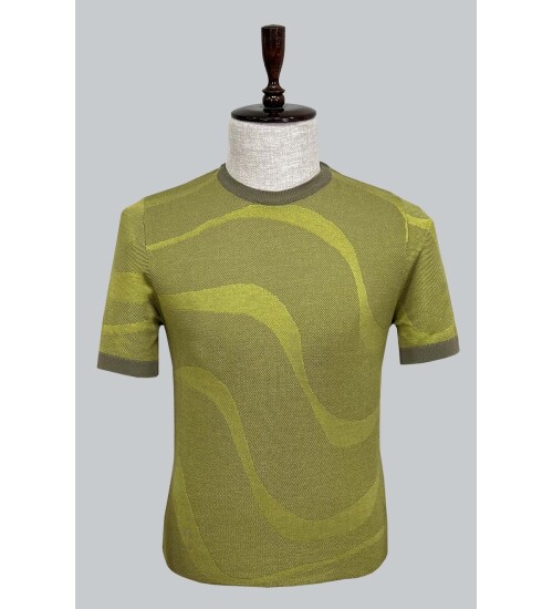 SUIT SARTORIA YEŞİL KISA KOLLU TRİKO T-SHIRT 9027