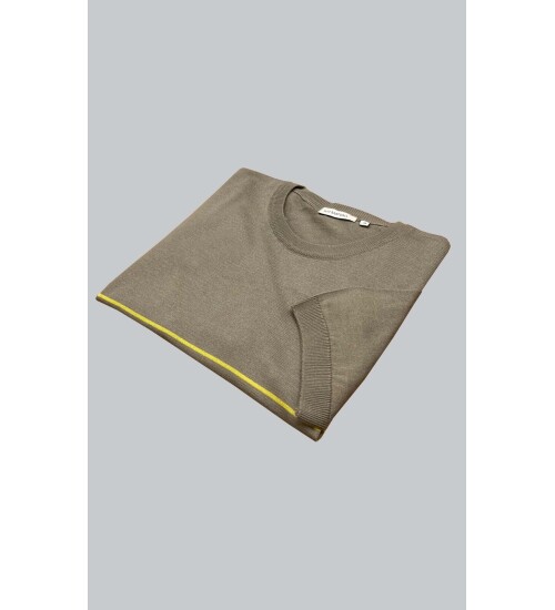 SUIT SARTORIA HAKİ KISA KOLLU TRİKO T-SHIRT 9018