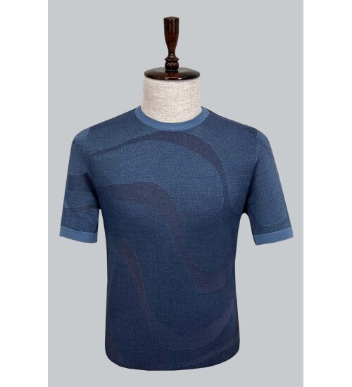 SUIT SARTORIA LACİVERT KISA KOLLU TRİKO T-SHIRT 9027