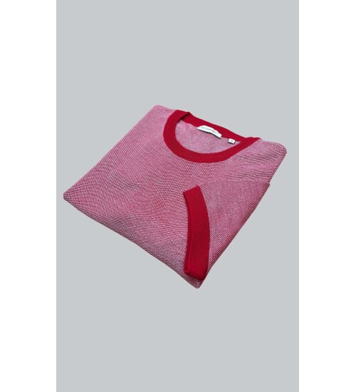 SUIT SARTORIA BORDO KISA KOLLU TRİKO T-SHIRT 9026