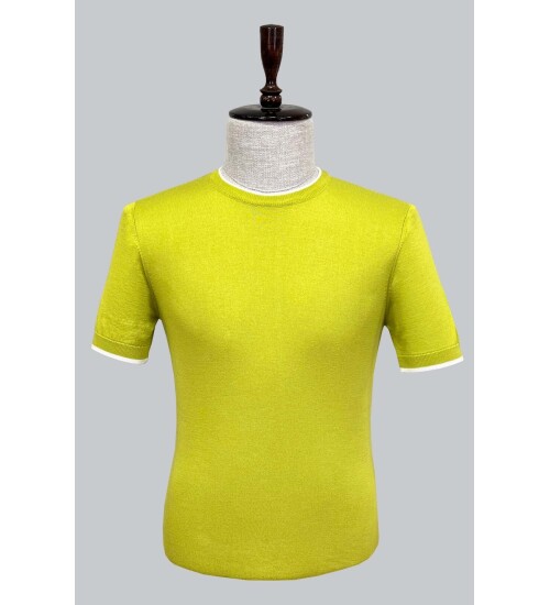 SUIT SARTORIA YEŞİL KISA KOLLU TRİKO T-SHIRT 9017