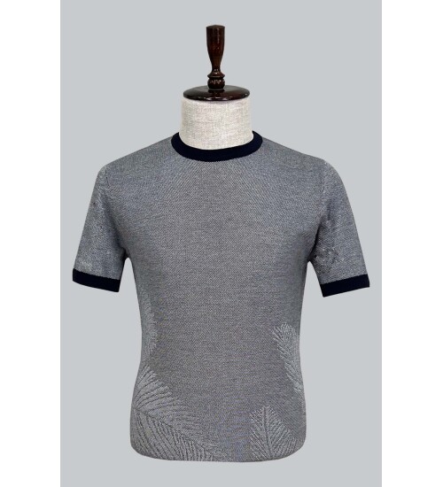 SUIT SARTORIA LACİVERT KISA KOLLU TRİKO T-SHIRT 9026