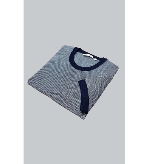 SUIT SARTORIA LACİVERT KISA KOLLU TRİKO T-SHIRT 9026