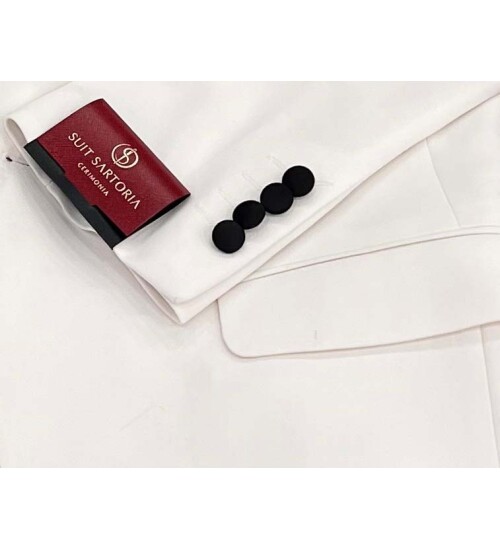 SUIT SARTORIA REMOVABLE LAPEL WHITE TUXEDO 5065