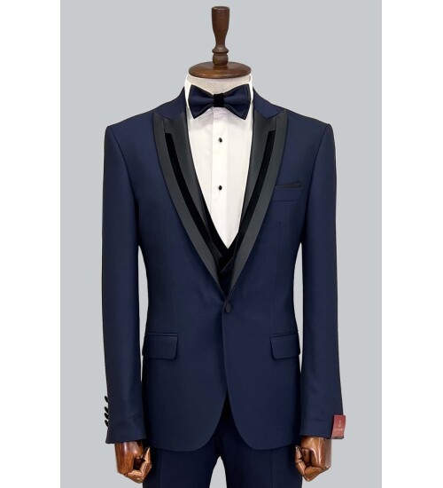 SUIT SARTORIA ÇIKMA YAKA LACİVERT TAKIM ELBİSE 5065