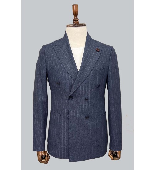 SUIT SARTORIA LACİVERT KETEN KRUVAZE CEKET 4341
