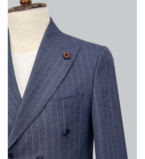 SUIT SARTORIA LACİVERT KETEN KRUVAZE CEKET 4341
