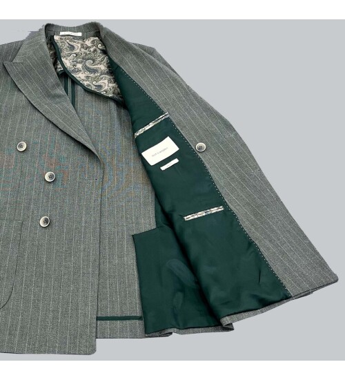 SUIT SARTORIA YEŞİL KETEN KRUVAZE CEKET 4341