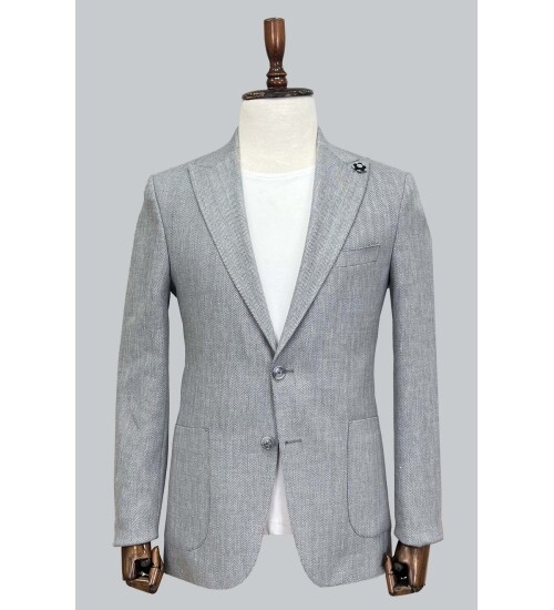 SUIT SARTORIA LIGHT GREY LINEN JACKET 4337