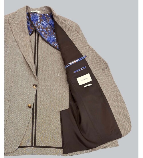 SUIT SARTORIA LIGHT BROWN LINEN JACKET 4337