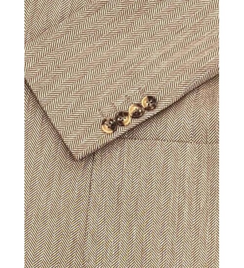 SUIT SARTORIA LIGHT BROWN LINEN JACKET 4337