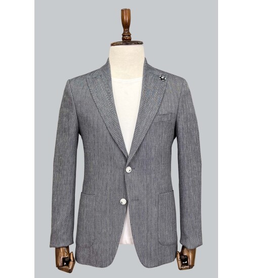 SUIT SARTORIA LACİVERT KETEN CEKET 4337
