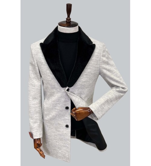 SUIT SARTORIA ÇIKARILABİLİR YAKA GRİ KABAN 8083