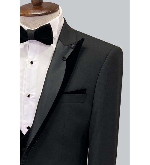 SUIT SARTORIA BLACK TUXEDO 5063