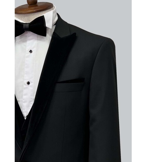 SUIT SARTORIA ÇIKMA YAKA SİYAH DAMATLIK 5063