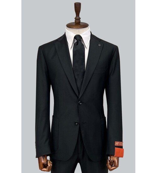 SUIT SARTORIA BLACK WOOL SUIT 2335