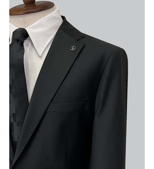 SUIT SARTORIA BLACK WOOL SUIT 2335