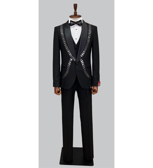SUIT SARTORIA BLACK TUXEDO 5516