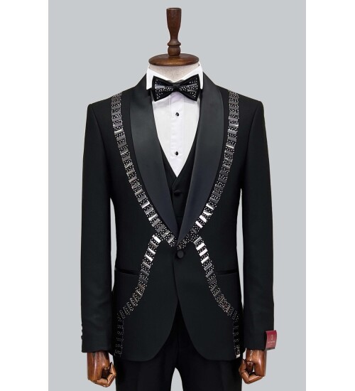 SUIT SARTORIA BLACK TUXEDO 5516