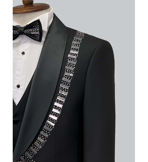 SUIT SARTORIA BLACK TUXEDO 5516