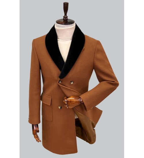 SUIT SARTORIA ÇIKARILABİLİR YAKA CAMEL KABAN 8082