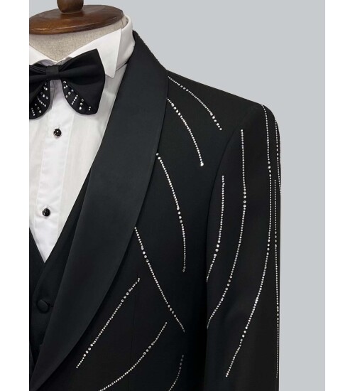 SUIT SARTORIA SİYAH TAŞLI DAMATLIK 5510