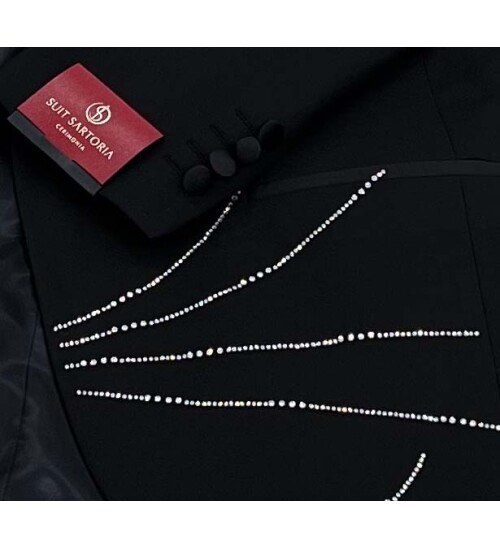 SUIT SARTORIA SİYAH TAŞLI DAMATLIK 5510