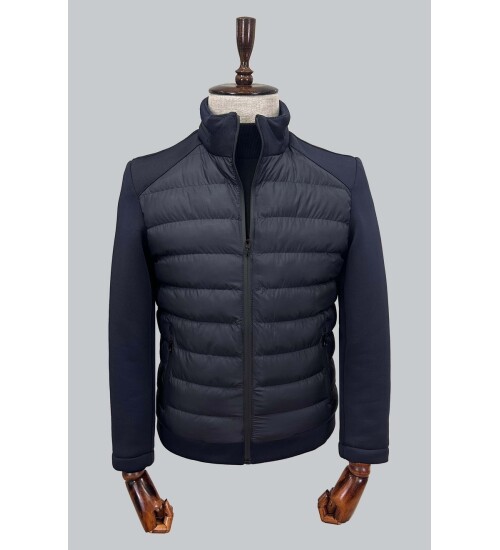 HAKİM YAKA LACİVERT MONT 8084